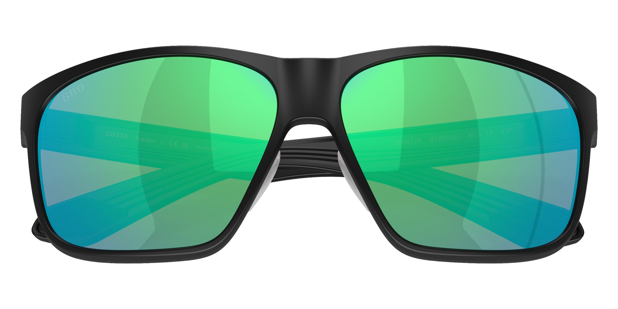COSTA 6S9128 Trades 912803 60 - Matte Black / Green Mirrored Polarized #id:6s9128912803_s:104120