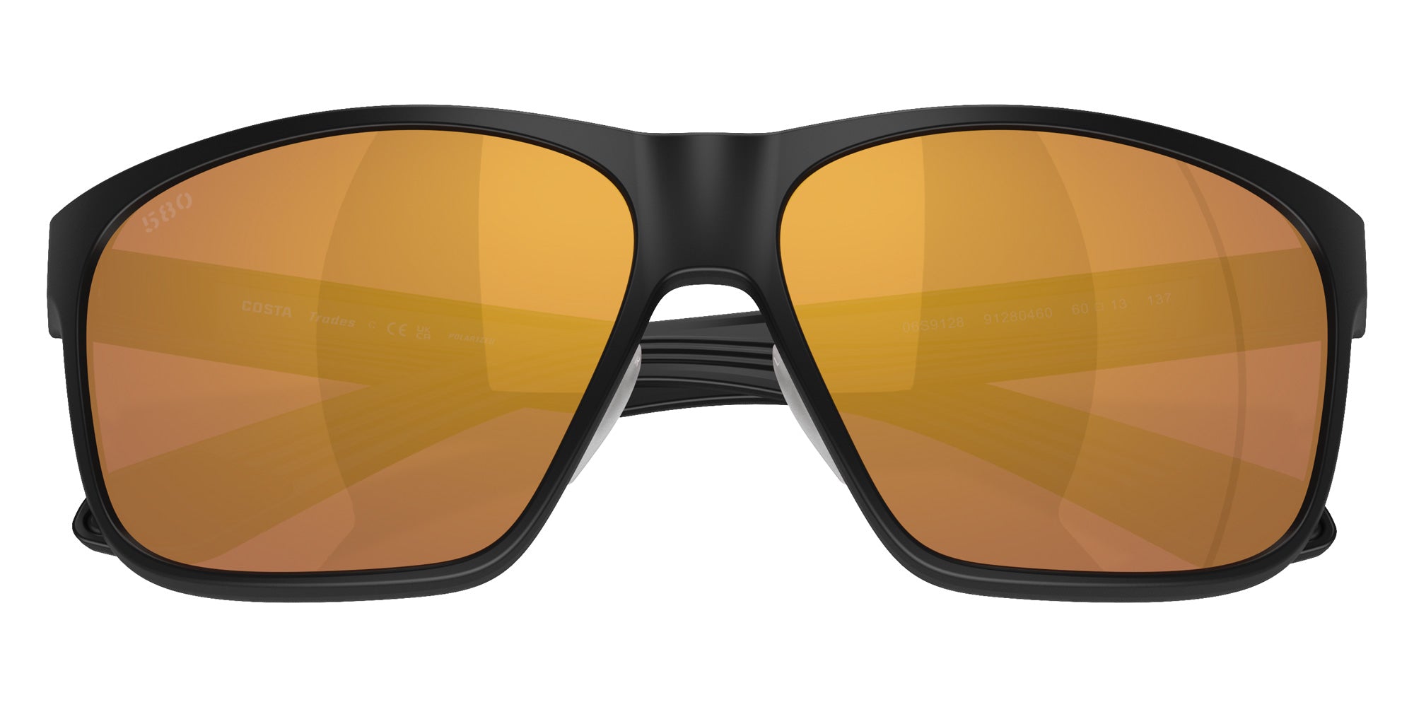 COSTA 6S9128 Trades 912804 60 - Matte Black / Gold Mirrored Polarized #id:6s9128912804_s:106120