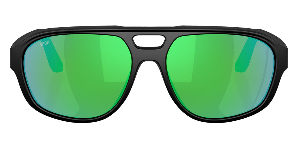 COSTA 6S9133 Street Heat 913302 55 - Matte Black / Green Mirrored Polarized #id:6s9133913302_s:102100