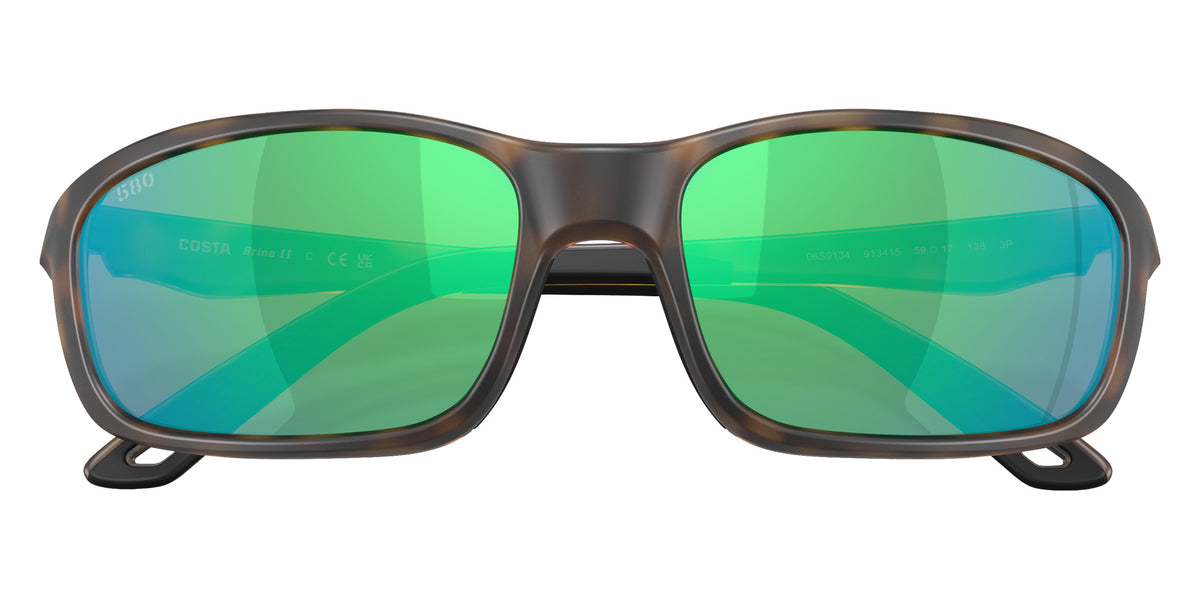 COSTA 6S9134 Brine II 913415 59 - Matte Tortoise / Green Mirrored Polarized #id:6s9134913415_s:102130