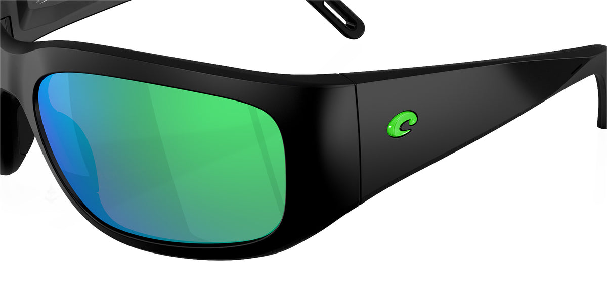 COSTA 6S9139 Bulley Bait 913903 64 - Matte Black / Green Mirrored Polarized #id:6s9139913903_s:102120