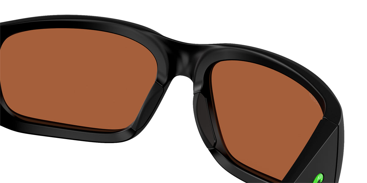 COSTA 6S9139 Bulley Bait 913903 64 - Matte Black / Green Mirrored Polarized #id:6s9139913903_s:102125