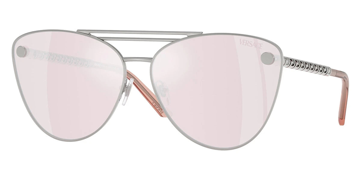VERSACE VE2267 10007V 64 - Silver / Pink Mirrored White