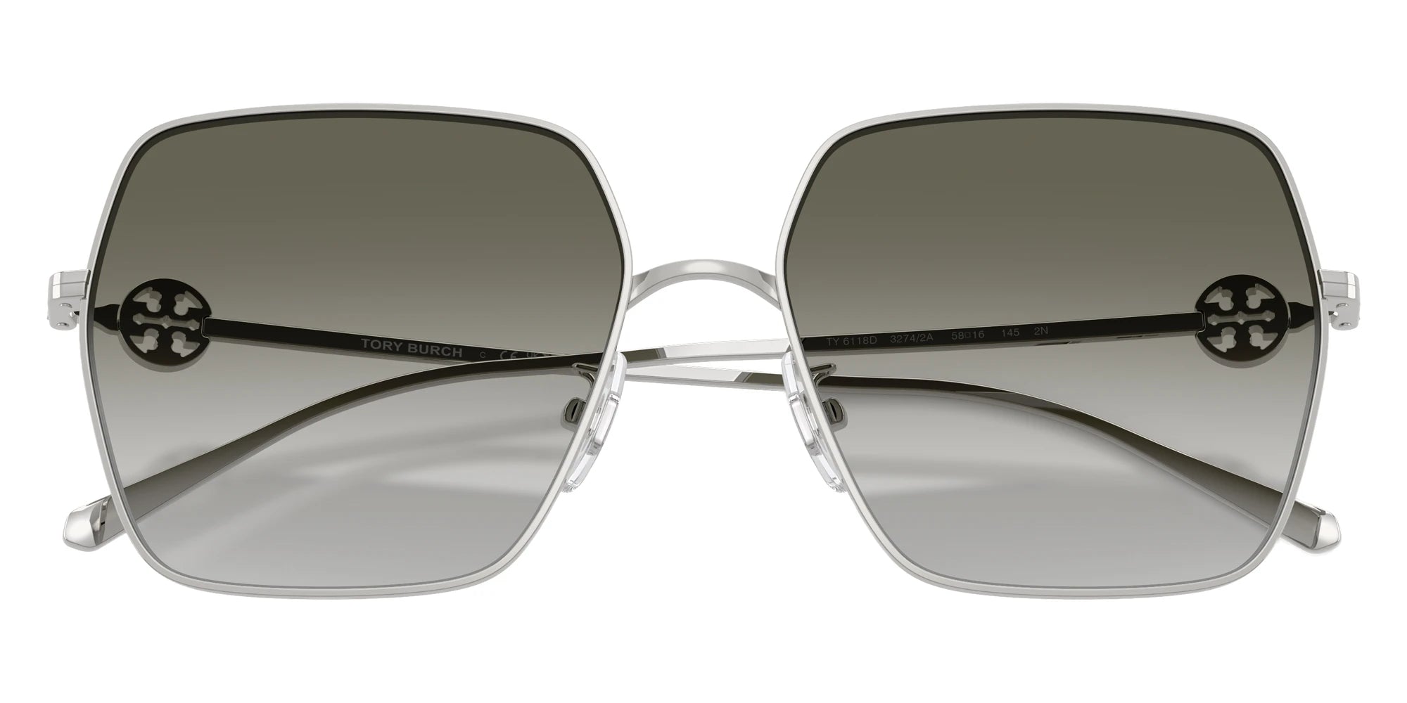 Tory Burch TY6118D 32742A 58 - Silver / Green Gray