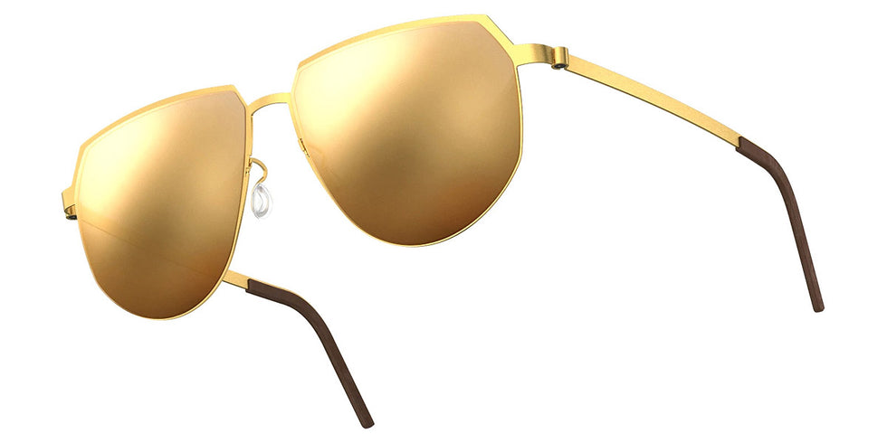 Lindberg LND 8914 GT PL01 57 - GT / PL01 24CT Yellow Gold Coating-Brown
