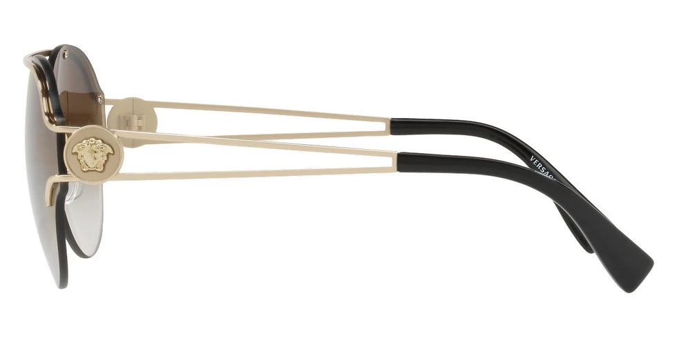 VERSACE VE2184 12526U 61 - Pale Gold / Gradient Brown Mirrored Gold