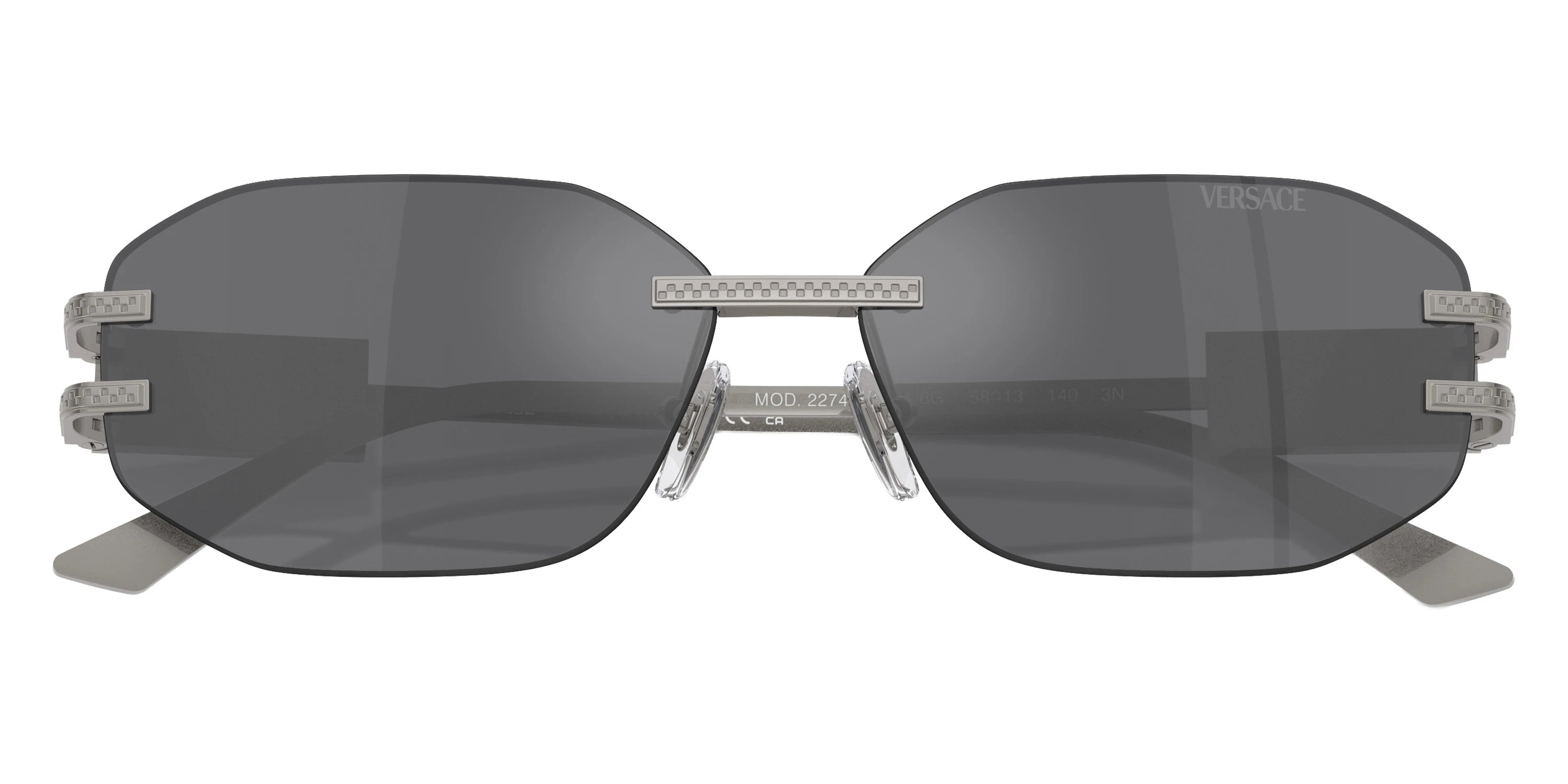 VERSACE VE2274 10016G 58 - Gunmetal / Gray Mirrored Silver