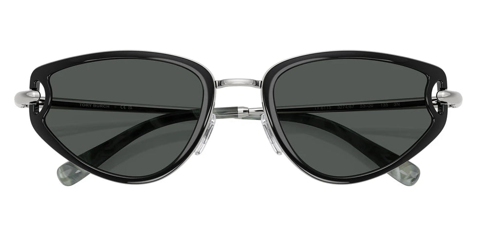 Tory Burch TY6115 327487 53 - Black/Silver / Dark Gray