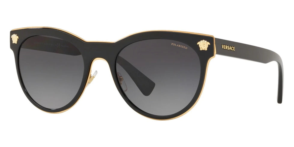 VERSACE VE2198 1002T3 54 - Black / Polarized Gray Gradient