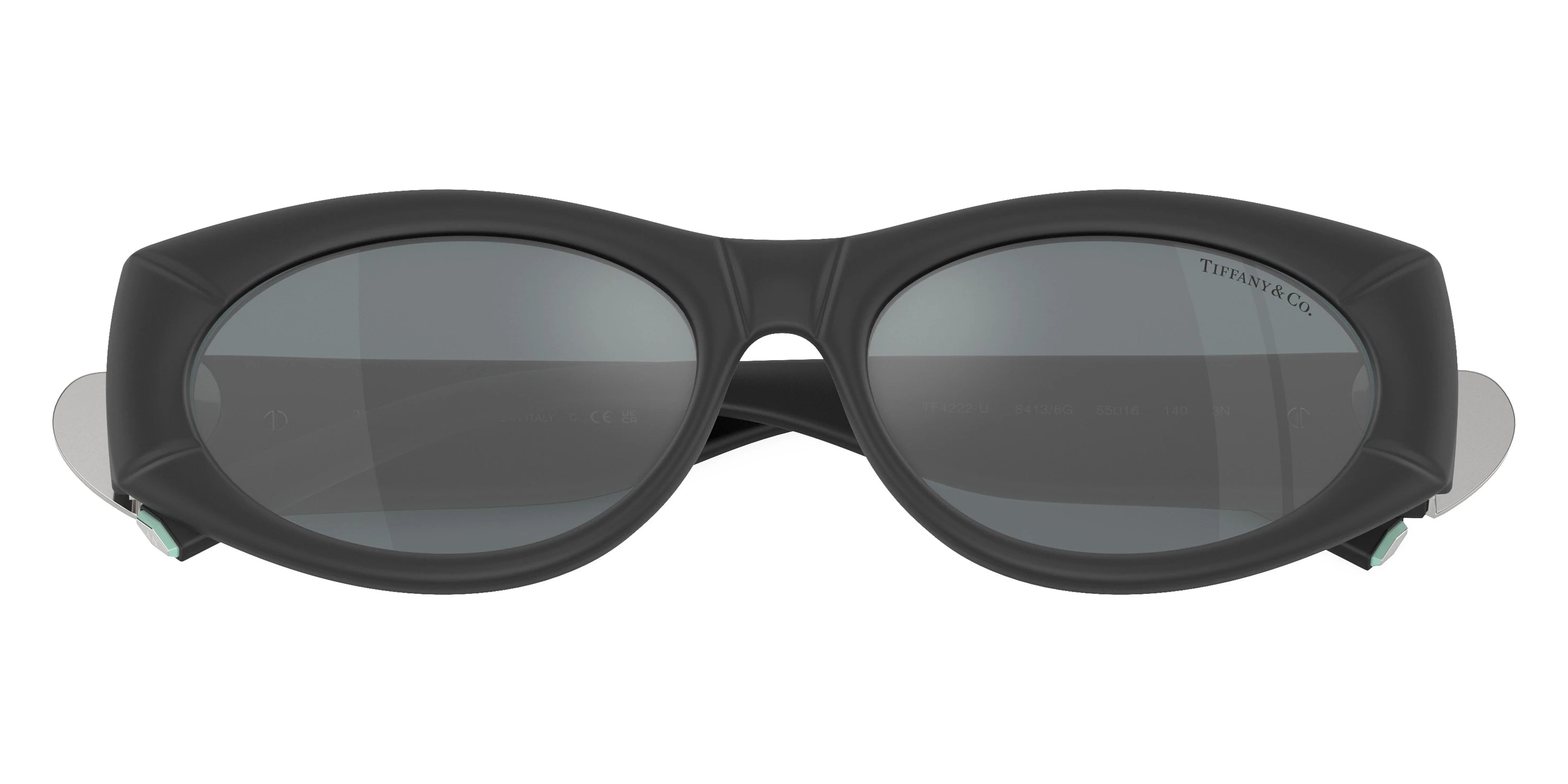 TIFFANY TF4222U 84136G 55 - Black Rubberized / Gray Mirrored Black