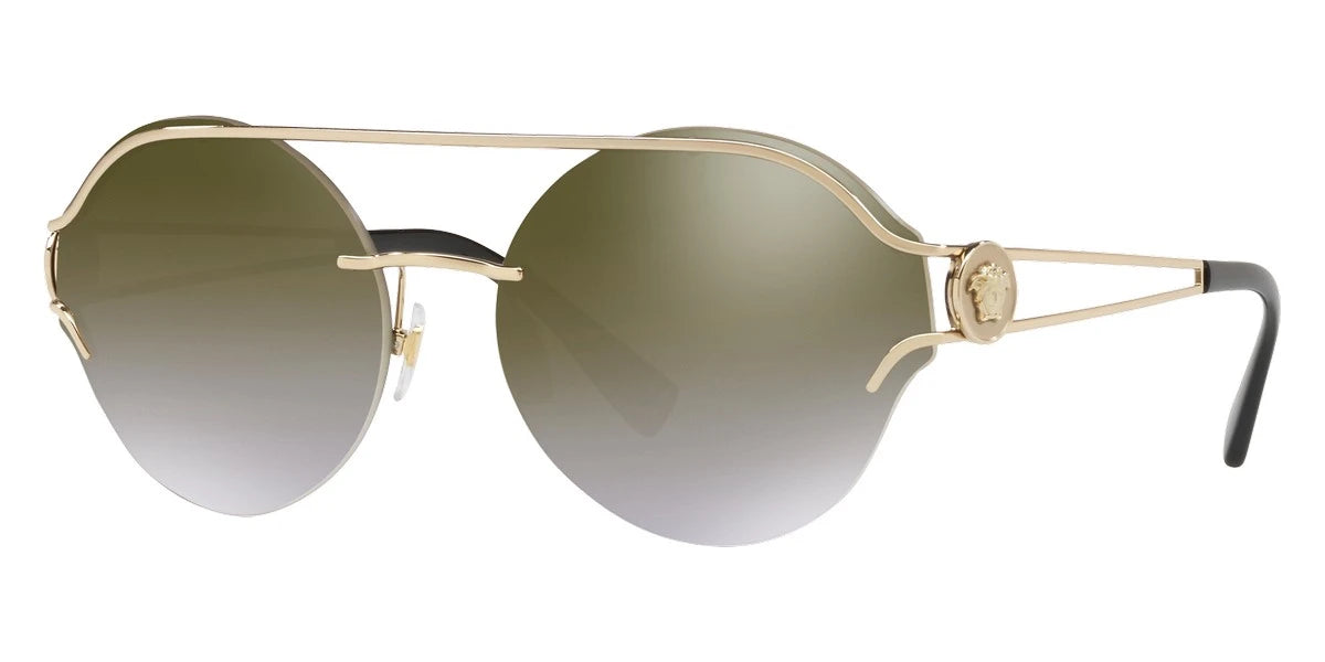 VERSACE VE2184 12526U 61 - Pale Gold / Gradient Brown Mirrored Gold