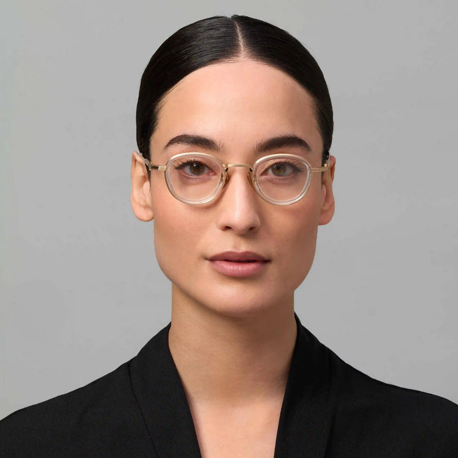 Akoni Agile 416A 41 - Brushed White Gold/Crystal Clear #id:akoagile416a_s:102115