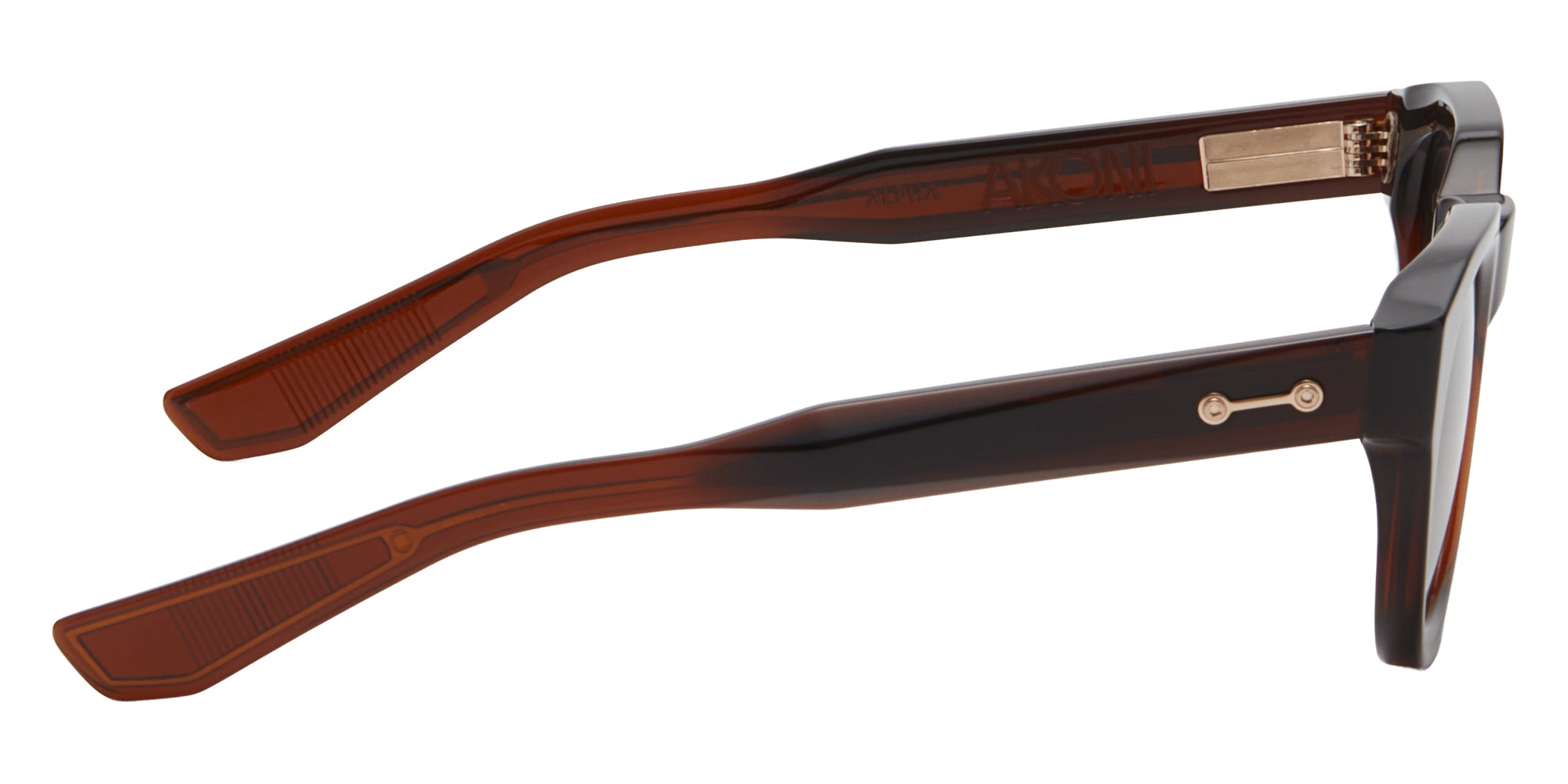 Akoni Alpha 109B 50 - Dark Brown Crystal/White Gold #id:akoalpha109b_s:106110