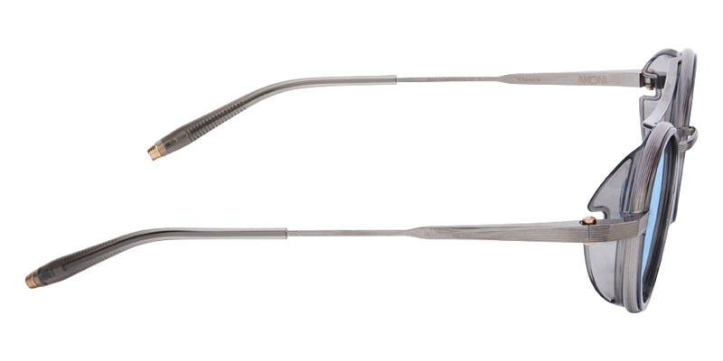 Akoni Astria 532B 48 - Brushed Black Palladium/Crystal Gray / Dark Blue Flash Mirrored #id:akoastria532b_s:104110