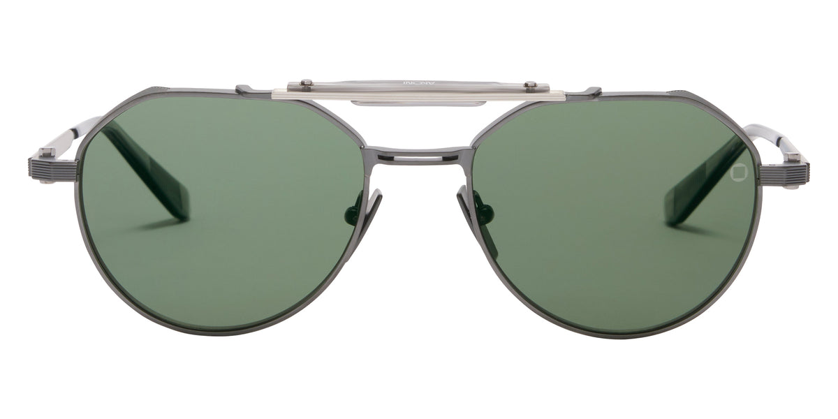 Akoni Astrolis 546A 55 - Black Iron with Silver Details/Gray Swirl / G15 Polarized #id:akoastrolis546a_s:106100