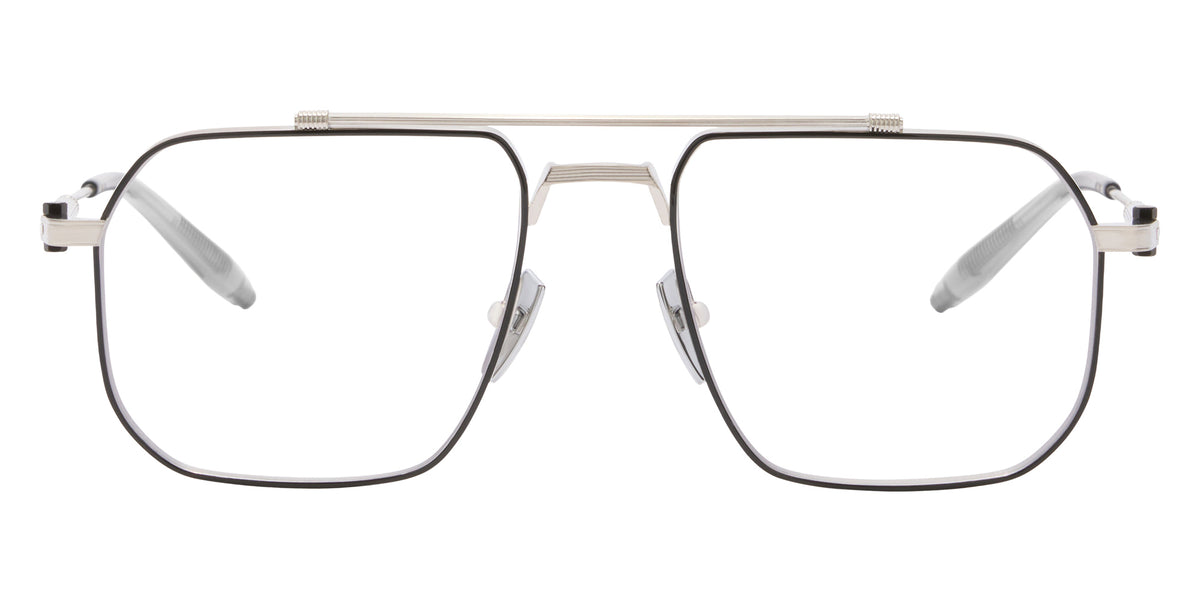 Akoni Atlas Rx 545D 55 - Brushed Silver with Black Enamel/Crystal Gray #id:akoatlasrx545d_s:102100