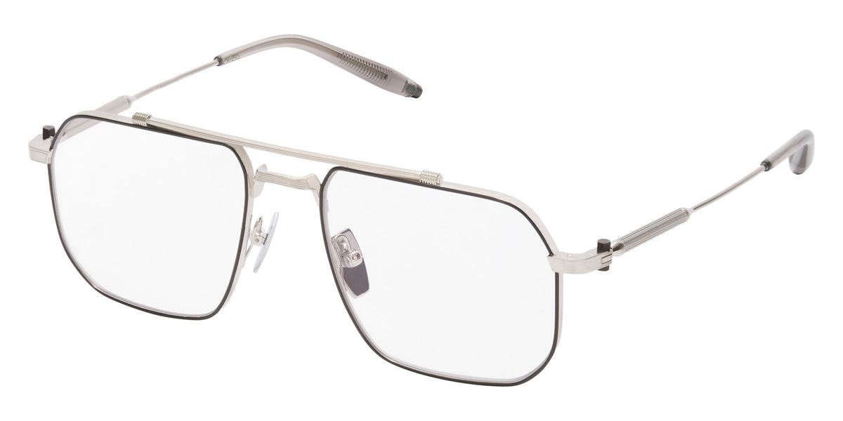 Akoni Atlas Rx 545D 55 - Brushed Silver with Black Enamel/Crystal Gray #id:akoatlasrx545d_s:102105