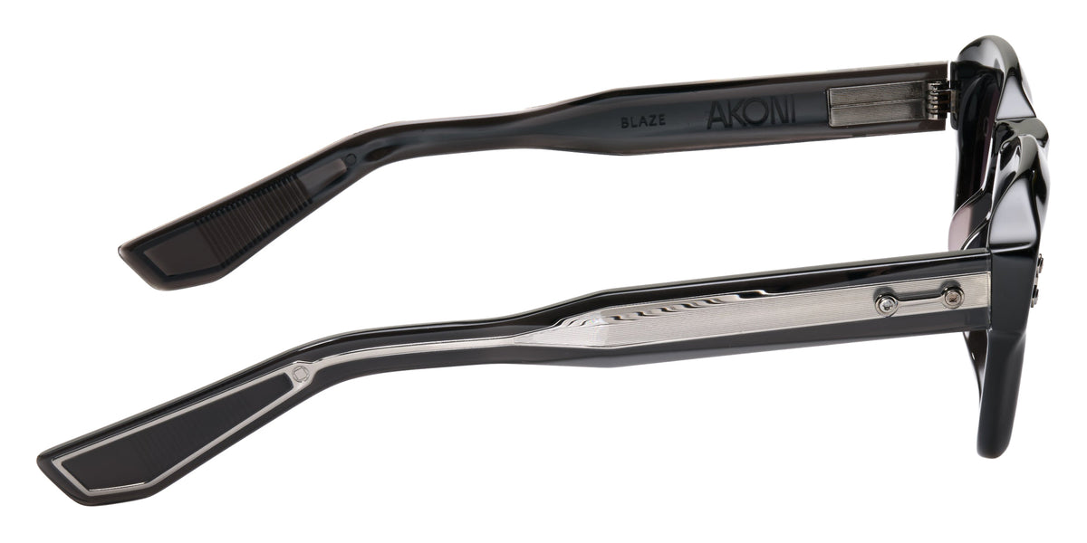 Akoni Blaze 514D-48 48 - Crystal Black/Black Rhodium / Dark Gray to Light Gray #id:akoblaze514d48_s:108110