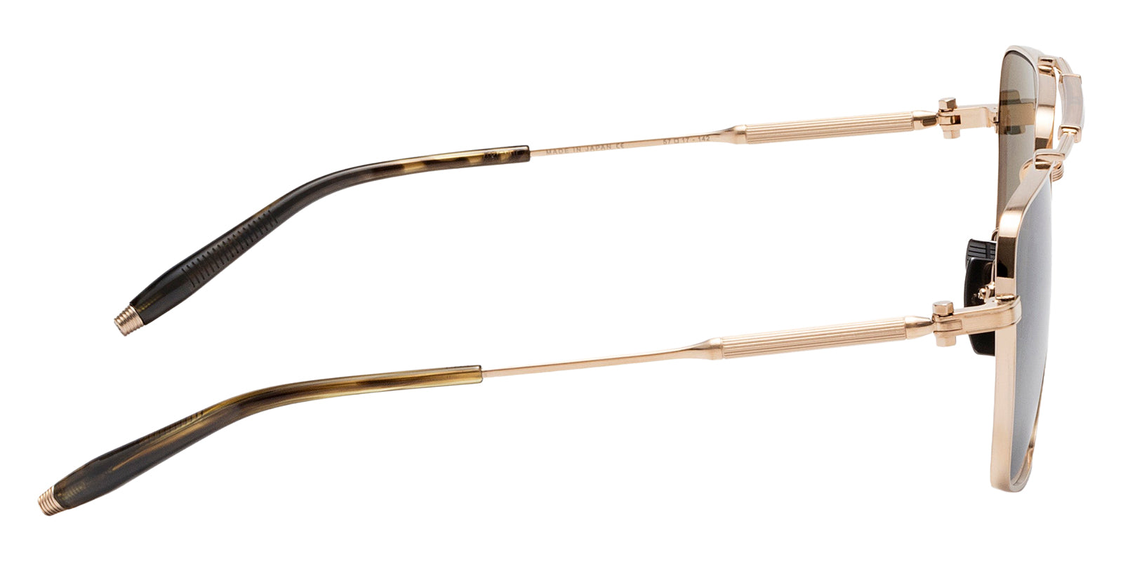 Akoni Eos 201A 57 - Brushed White Gold/Dark Tortoise / G-15 #id:akoeos201a_s:100110