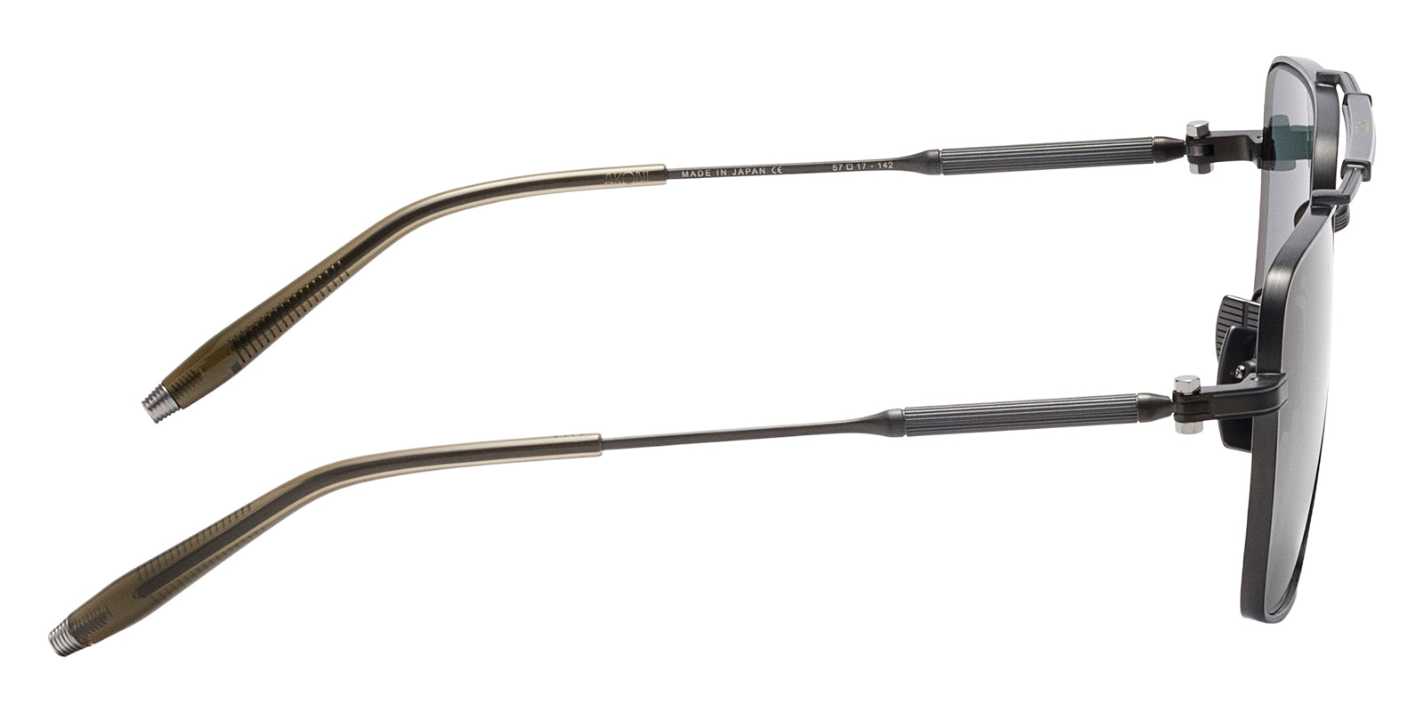 Akoni Eos 201C 57 - Brushed Black/Olive / Polarized G-15 #id:akoeos201c_s:104110