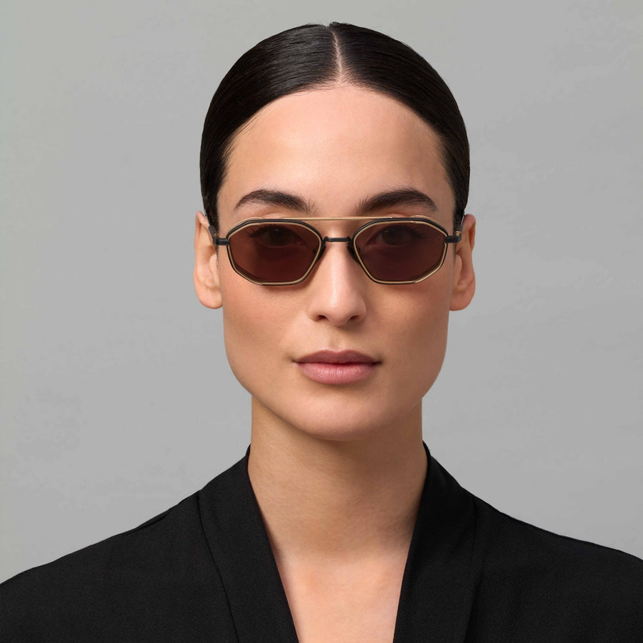 Akoni Eris-Two 508E 51 - Brushed Silver/Brushed Black Rhodium / Dark Gray #id:akoeristwo508e_s:100125