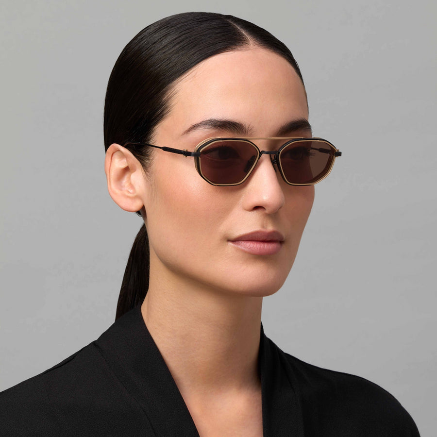 Akoni Eris-Two 508E 51 - Brushed Silver/Brushed Black Rhodium / Dark Gray #id:akoeristwo508e_s:100130