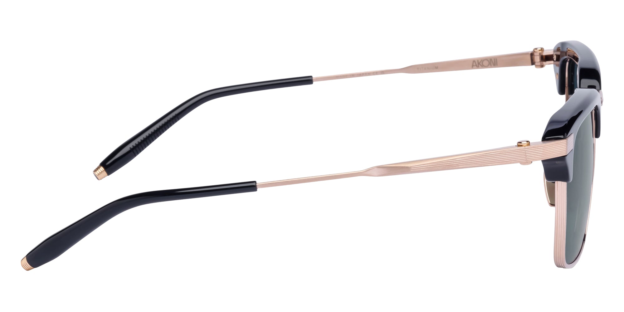 Akoni Euclid 526B 51 - Brushed 12k Gold/Black / Deep Emerald Green #id:akoeuclid526b_s:102110