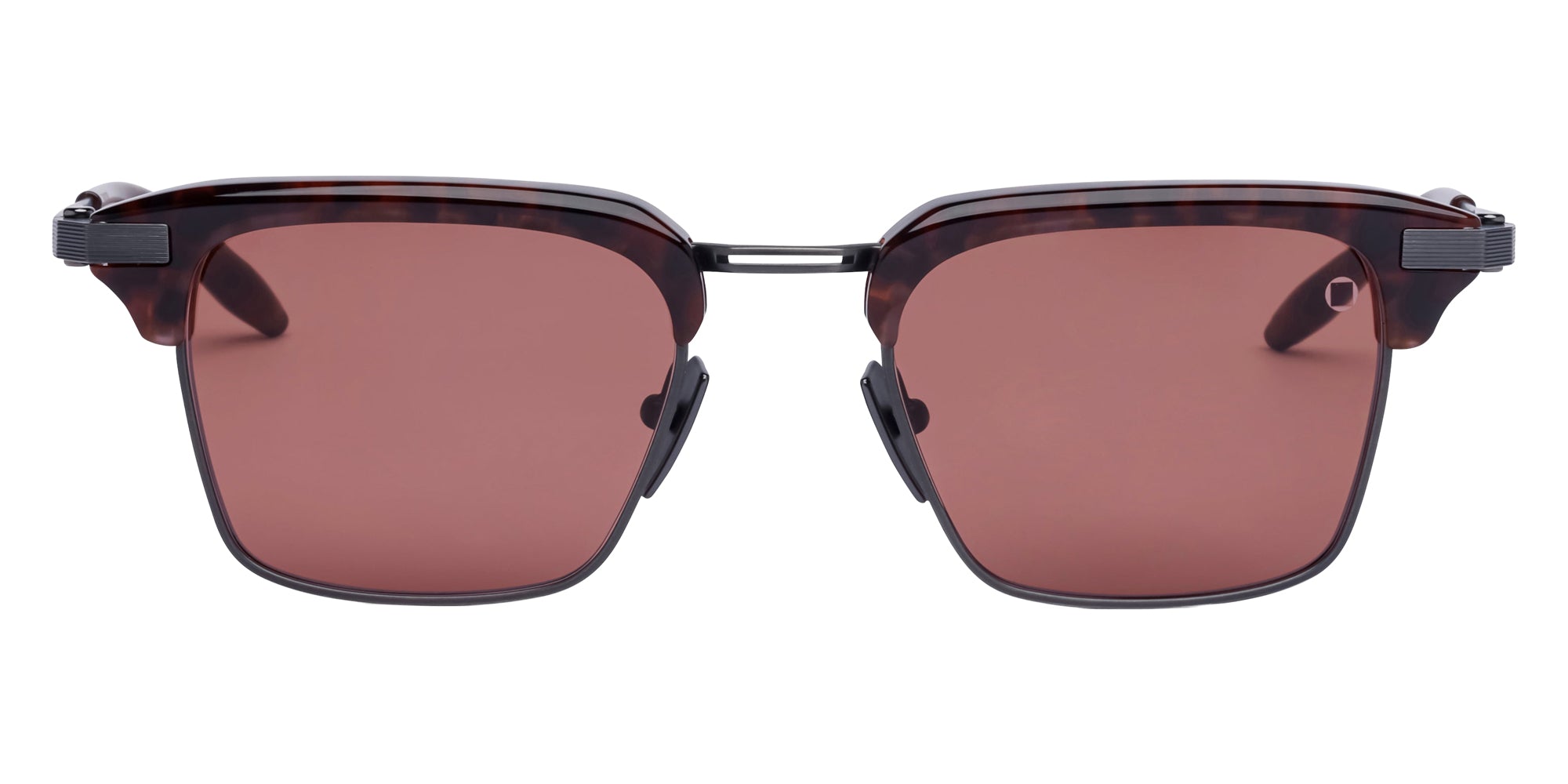 Akoni Euclid 526C 51 - Brushed Pewter/Dark Havana / Brandy-Brown #id:akoeuclid526c_s:104100