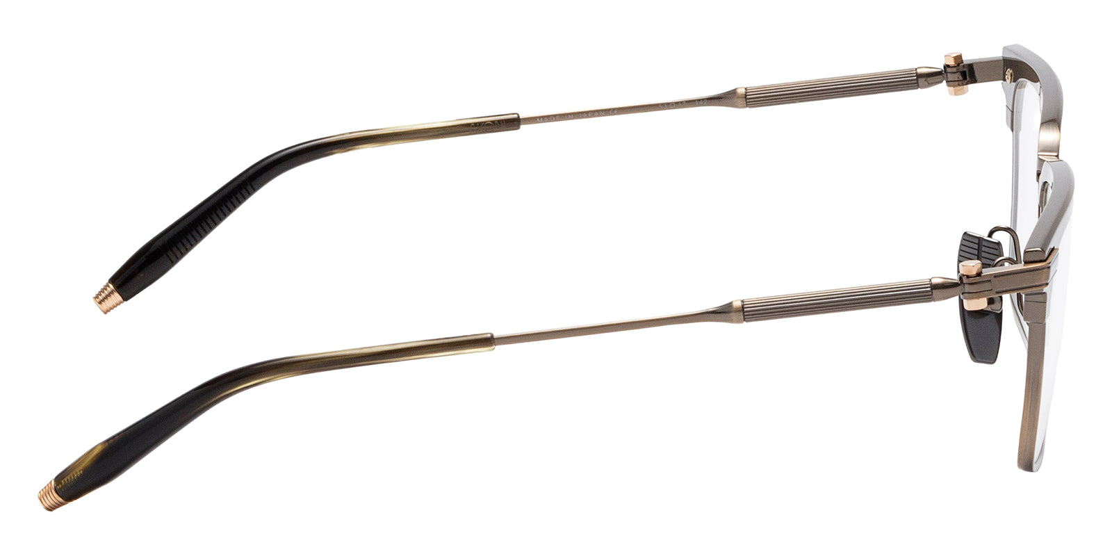 Akoni Genesis 302A 53 - Antiqued White Gold/Dark Tortoise #id:akogenesis302a_s:100110