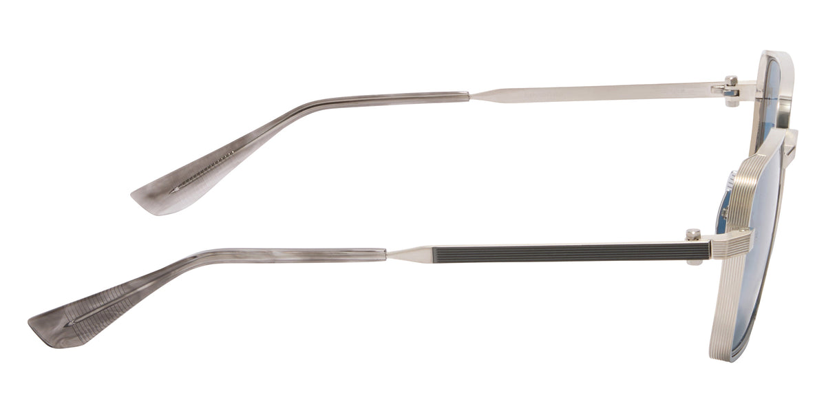 Akoni Giano-Two 548B 50 - Brushed Silver with Antiqued Silver/Gray Swirl / Blue #id:akogianotwo548b_s:102110