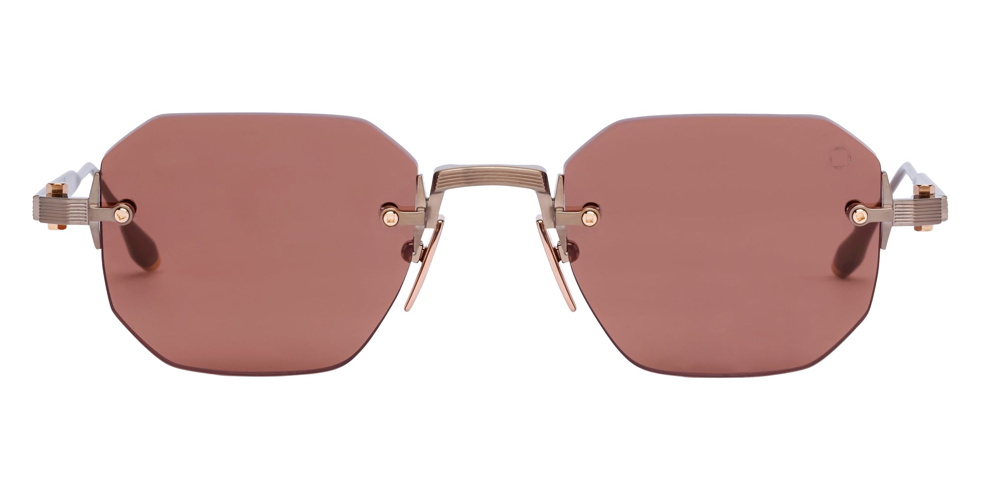 Akoni Juno-One 308B 47 - Antique 12k Gold with 12k Gold / Brandy #id:akojunoone308b_s:100100