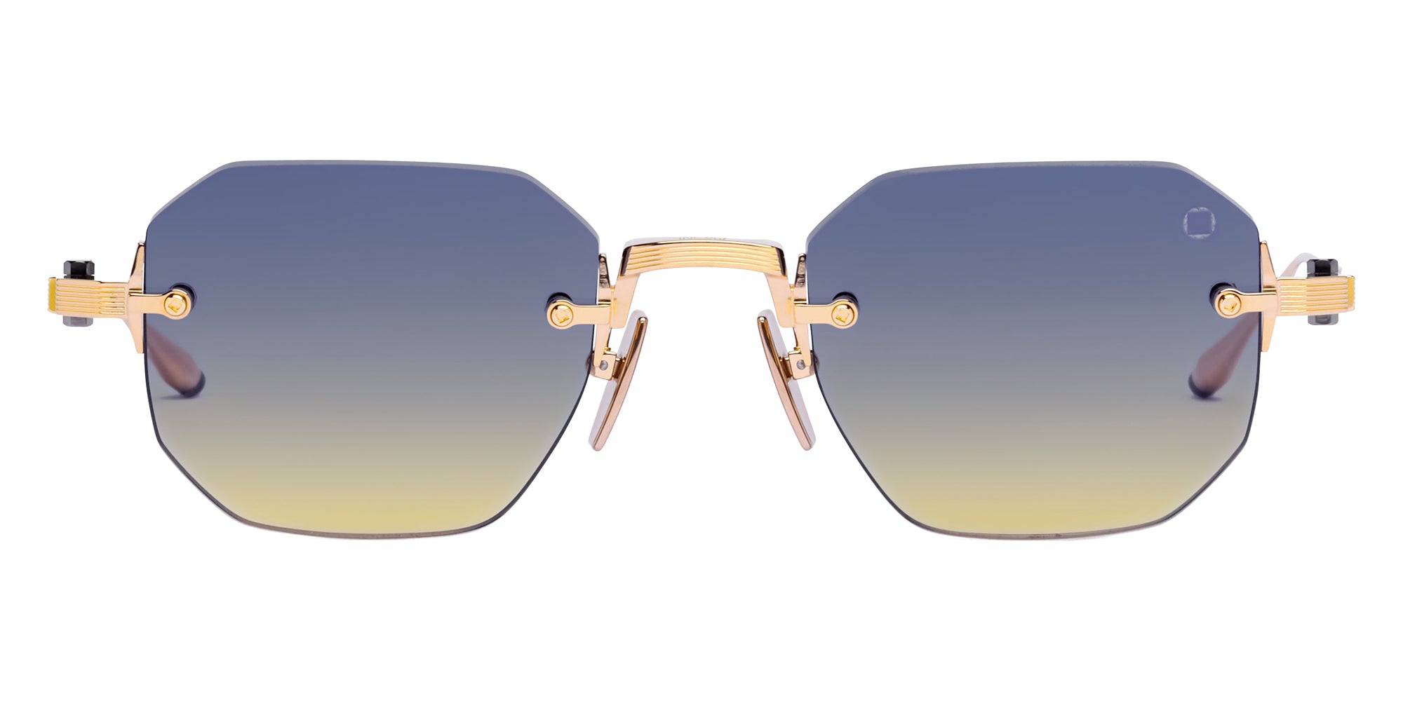 Akoni Juno-One 308E 47 - 12k Gold with Black Palladium / Dark Blue to Yellow #id:akojunoone308e_s:102100