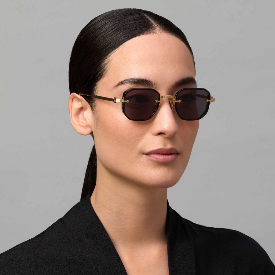 Akoni Juno-Two 307E 47 - Crystal Clear/12k Gold / Deep Emerald Green #id:akojunotwo307e_s:102130