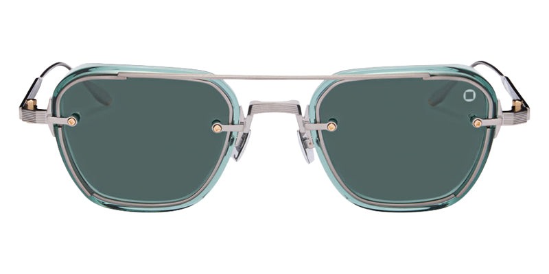 Akoni Jura 537C 49 - Brushed Black Palladium with 12k Gold / Deep Emerald Green #id:akojura537c_s:104100