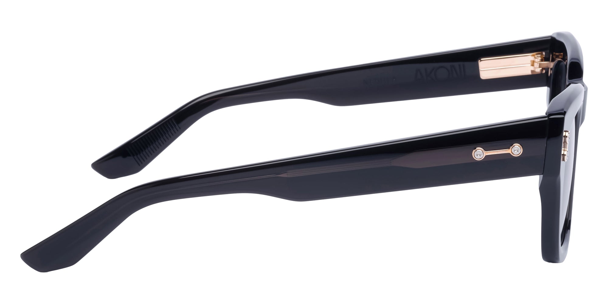 Akoni Nebula 527A 50 - Crystal Black/12k Gold / Dark Gray to Light Gray #id:akonebula527a_s:100110