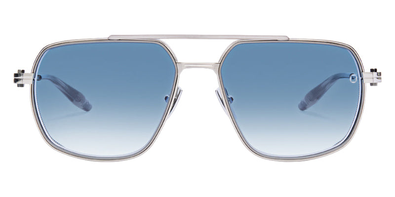 Akoni Pathfinder 503E 59 - Brushed Silver with Black Rhodium/Crystal Gray / Dusty Blue Gradient #id:akopathfinder503e_s:100100