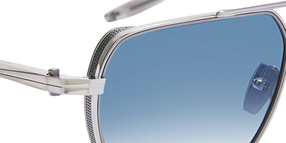 Akoni Pathfinder 503E 59 - Brushed Silver with Black Rhodium/Crystal Gray / Dusty Blue Gradient #id:akopathfinder503e_s:100115