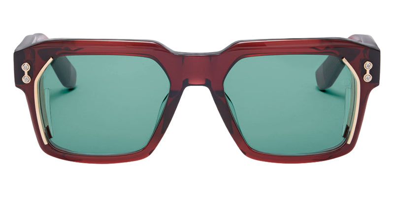 Akoni Pegasus-Two 535D 54 - Crystal Burgundy/12k Gold with machine silver / Bright Emerald Green #id:akopegasustwo535d_s:106100