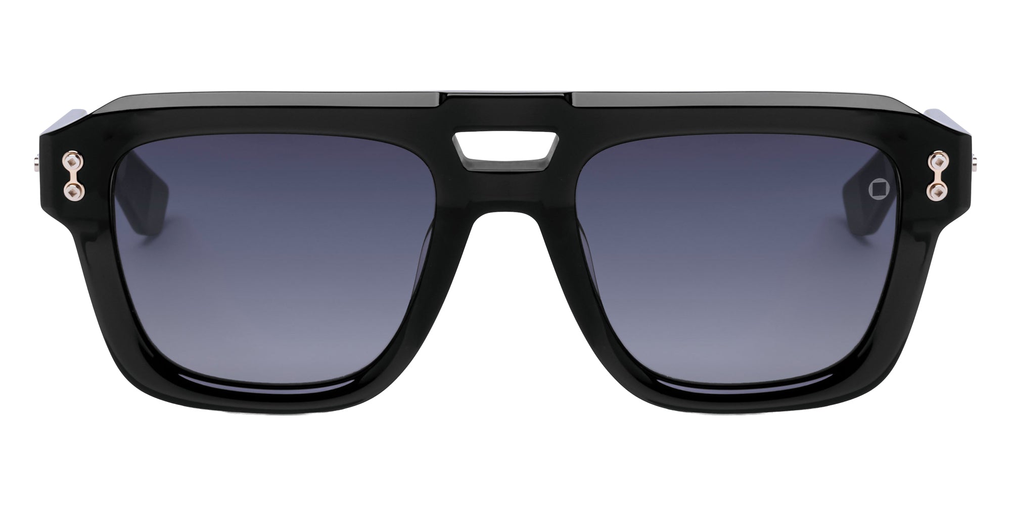 Akoni Perseus 531A 54 - Solid Black/12k Gold / Dark Gray to Light Gray #id:akoperseus531a_s:102100