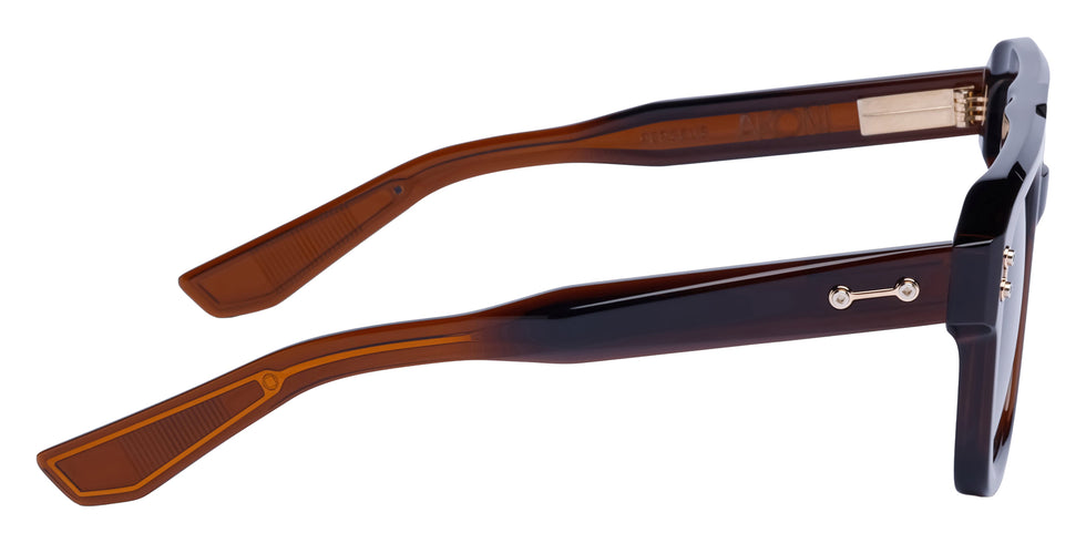 Akoni Perseus 531B 54 - Crystal Dark Brown/12K Gold / Deep Emerald Green #id:akoperseus531b_s:104110