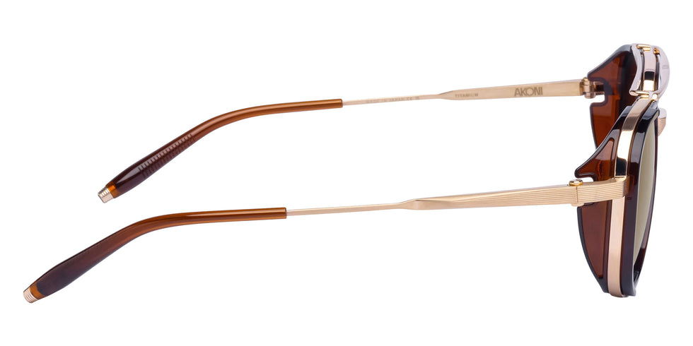 Akoni Spitzer 525C 54 - Brushed 12k Gold/Brown / Dark Brown to Light Brown #id:akospitzer525c_s:104110