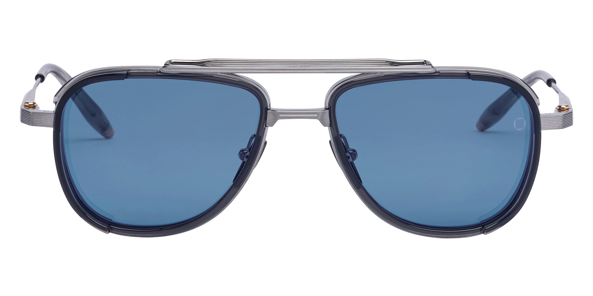 Akoni Spitzer 525D 54 - Brushed Black Palladium/Crystal Gray / Dusty Blue #id:akospitzer525d_s:106100