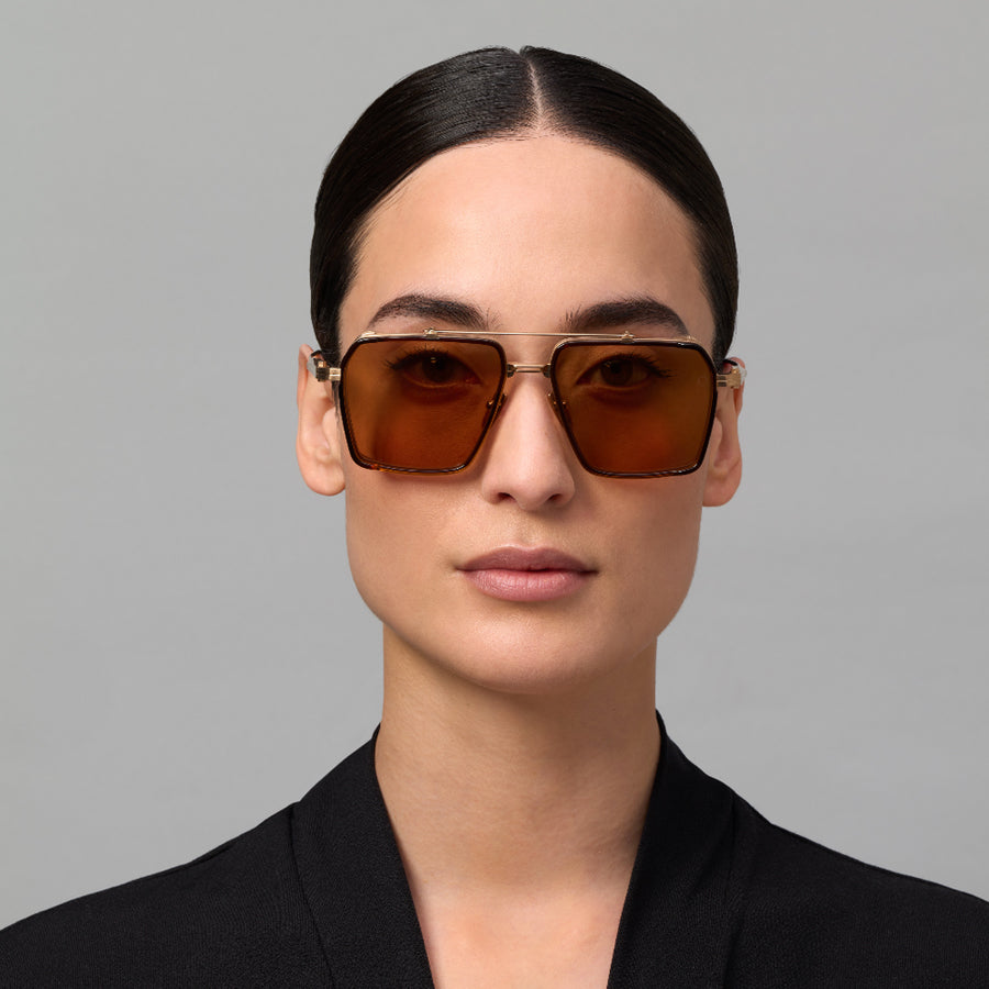 Akoni Tiros 510B 58 - Brushed Black Palladium/Dark Gray Crystal / Dark Olive #id:akotiros510b_s:102125