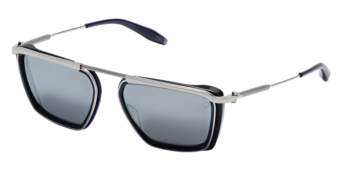 Akoni Ulysses 205B 57 - Matte Navy/Black Palladium / Dark Gray with Silver Flash Mirrored #id:akoulysses205b_s:100105