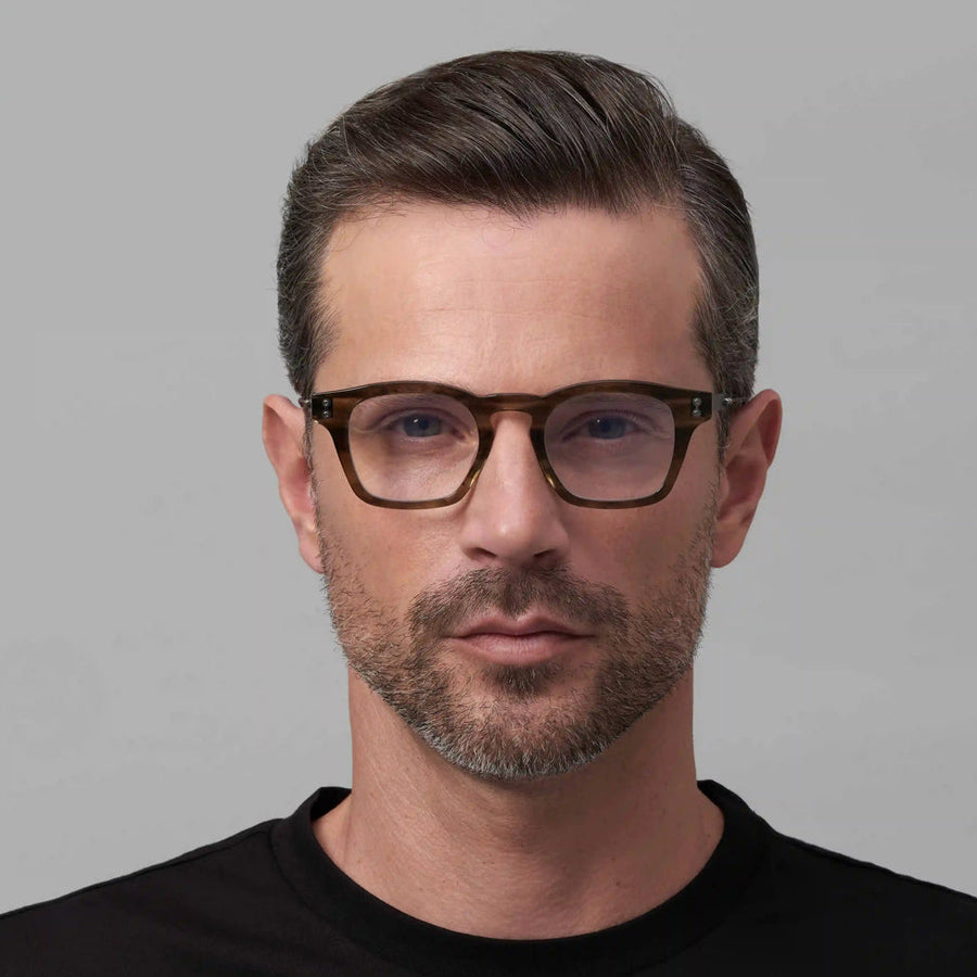 Akoni Wise 418F 45 - Black/Brushed Palladium/Clear Lenses #id:akowise418f_s:108115