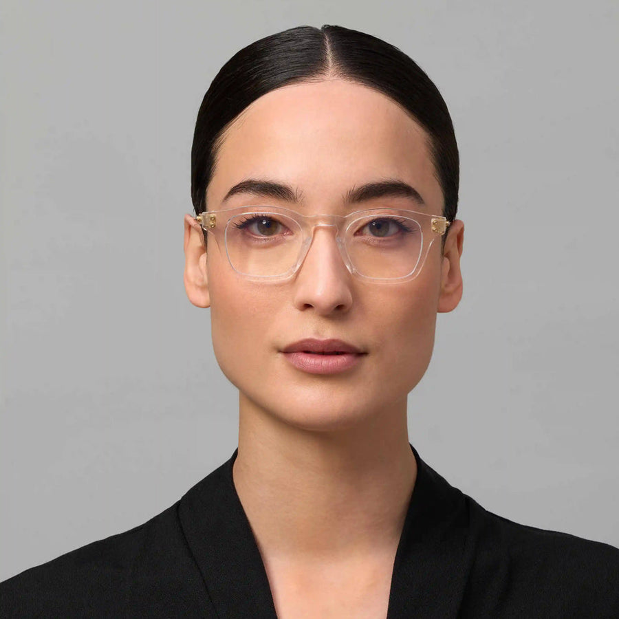 Akoni Wise 418F 45 - Black/Brushed Palladium/Clear Lenses #id:akowise418f_s:108125