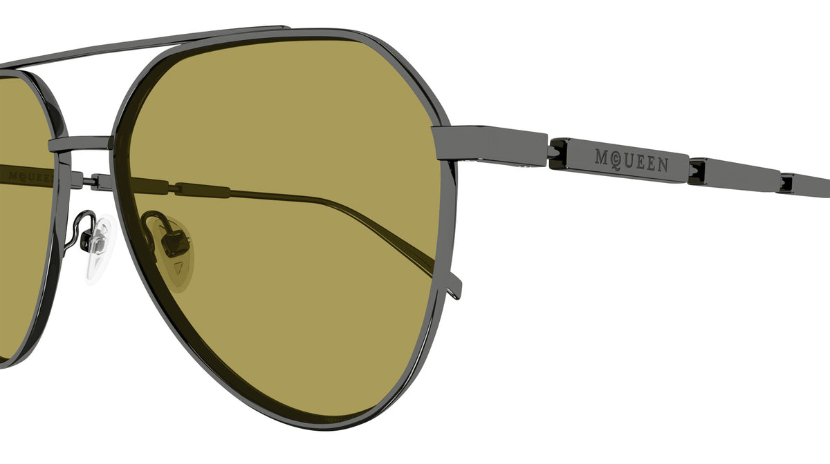 Alexander McQueen AM0478S 003 59 - Gunmetal / Green #id:am0478s003_s:100110