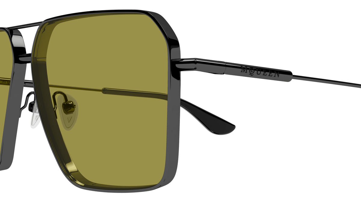 Alexander McQueen AM0500S 004 60 - Gunmetal / Yellow #id:am0500s004_s:100110