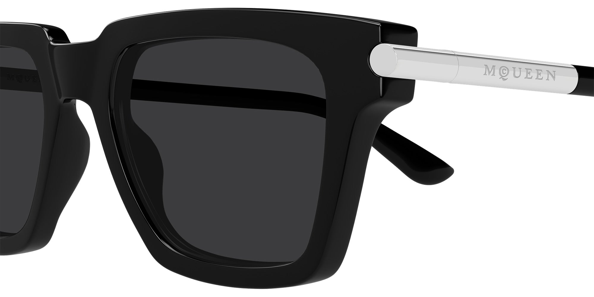 Alexander McQueen AM0519S 001 52 - Black/Silver / Gray #id:am0519s001_s:100110