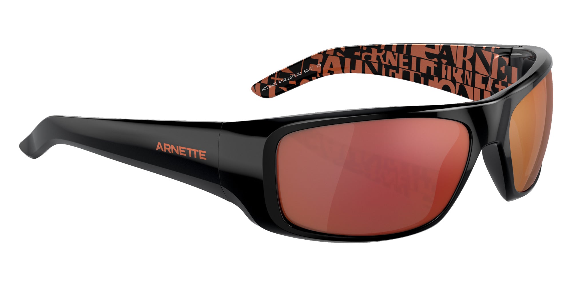 ARNETTE AN4182 Hot Shot 29166Q 62 - Black / Orange Mirrored #id:an418229166q_s:102120